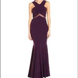 Betsy & Adam Dark Purple Party Dress